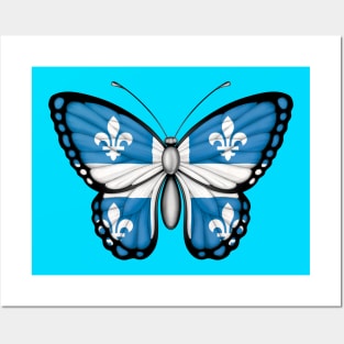 Quebec Flag Butterfly Posters and Art